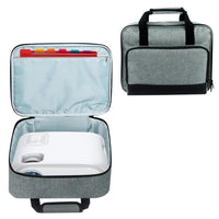 HKM-764499 Gray Polyester Handbag for Projector Storage, 14x11x4in, Supports Up to 20kg