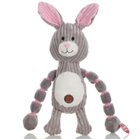 HKM-7646525 Interactive Molar Toy for Dogs - Plush Rabbit, Monkey, and Crocodile Shapes for Training and Companionship