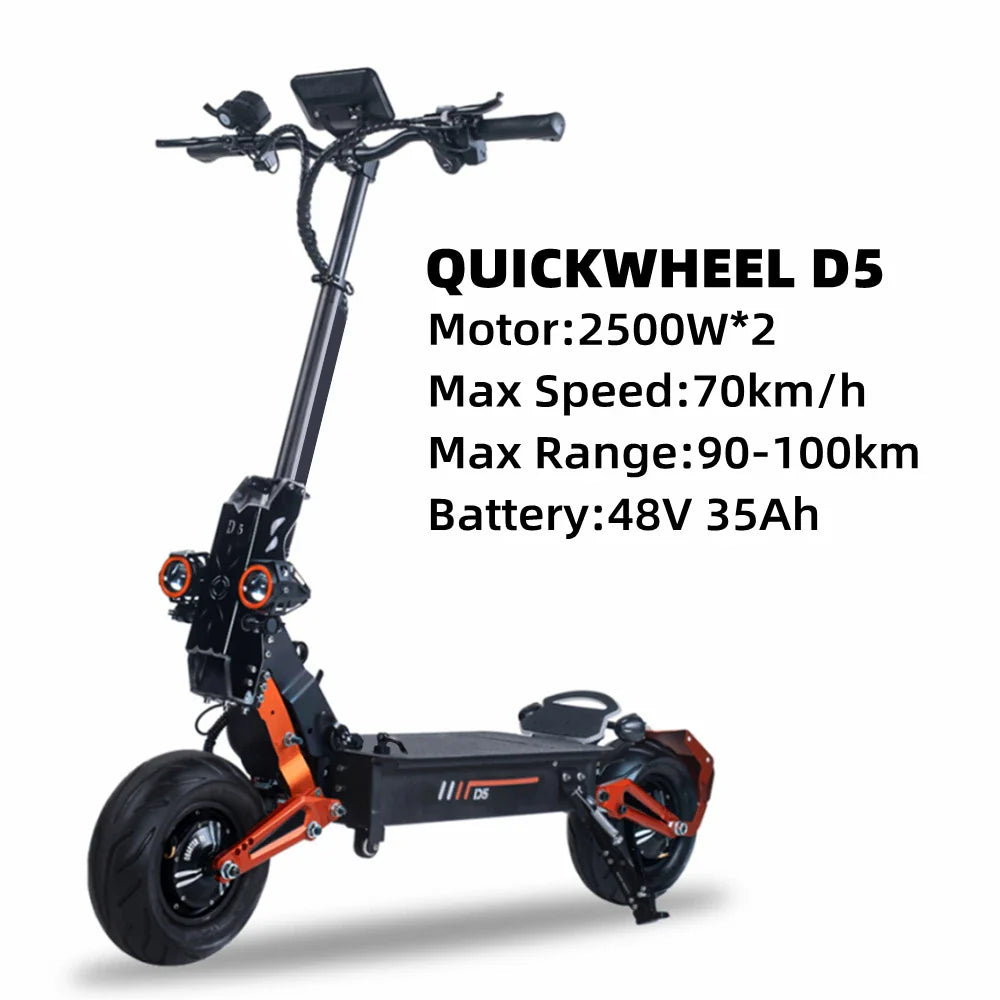 HKM-764691 Self-Balancing Electric Scooter, 90-100km Range, 70km/h Max Speed, 2500W Dual Motors, 48V 35Ah Battery, 12 Inch Tires, Foldable Design