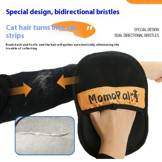 HKM-7647293 Pet Hair Removal Electrostatic Gloves - Orange, One Size