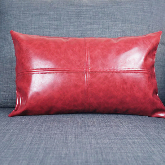 HKM-764883 Light Luxury Crazy Horse PU Cushion Cover - European Classic Design, Available in Multiple Colors and Sizes