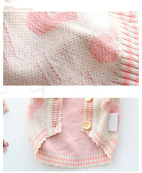 HKM-7649469 Cozy Wool Sweater for Cats and Dogs - Autumn and Winter Cardigan in Yellow and Pink