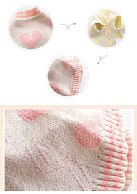 HKM-7649469 Cozy Wool Sweater for Cats and Dogs - Autumn and Winter Cardigan in Yellow and Pink