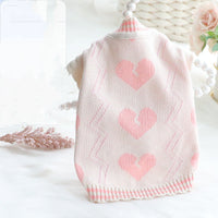 HKM-7649469 Cozy Wool Sweater for Cats and Dogs - Autumn and Winter Cardigan in Yellow and Pink