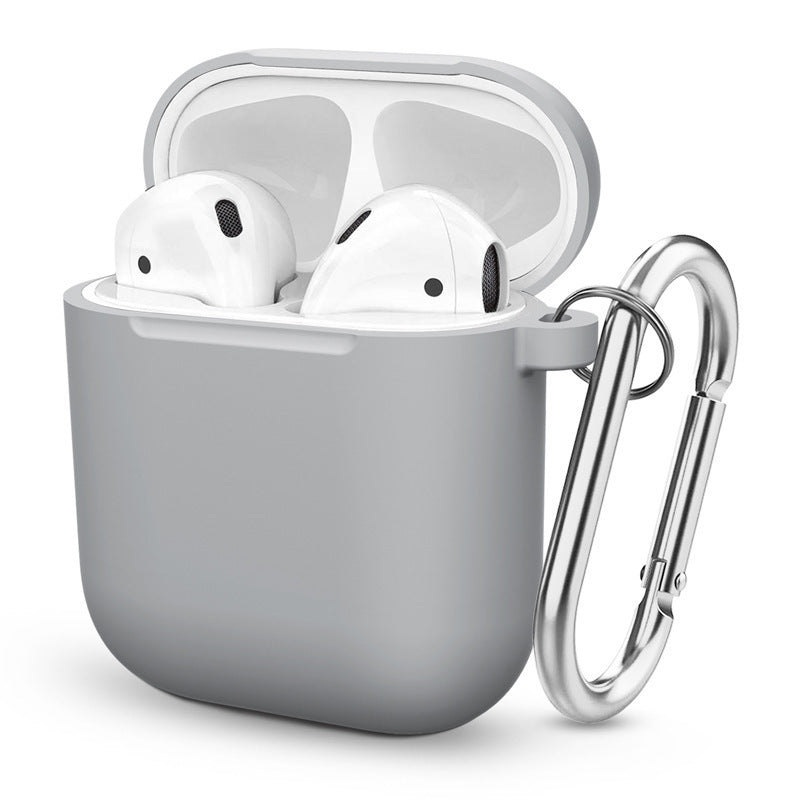 HKM-765011 Silicone Dust Plug Soft Cover Compatible with iPhone and AirPods 1/2 - Simple Design in Solid Color