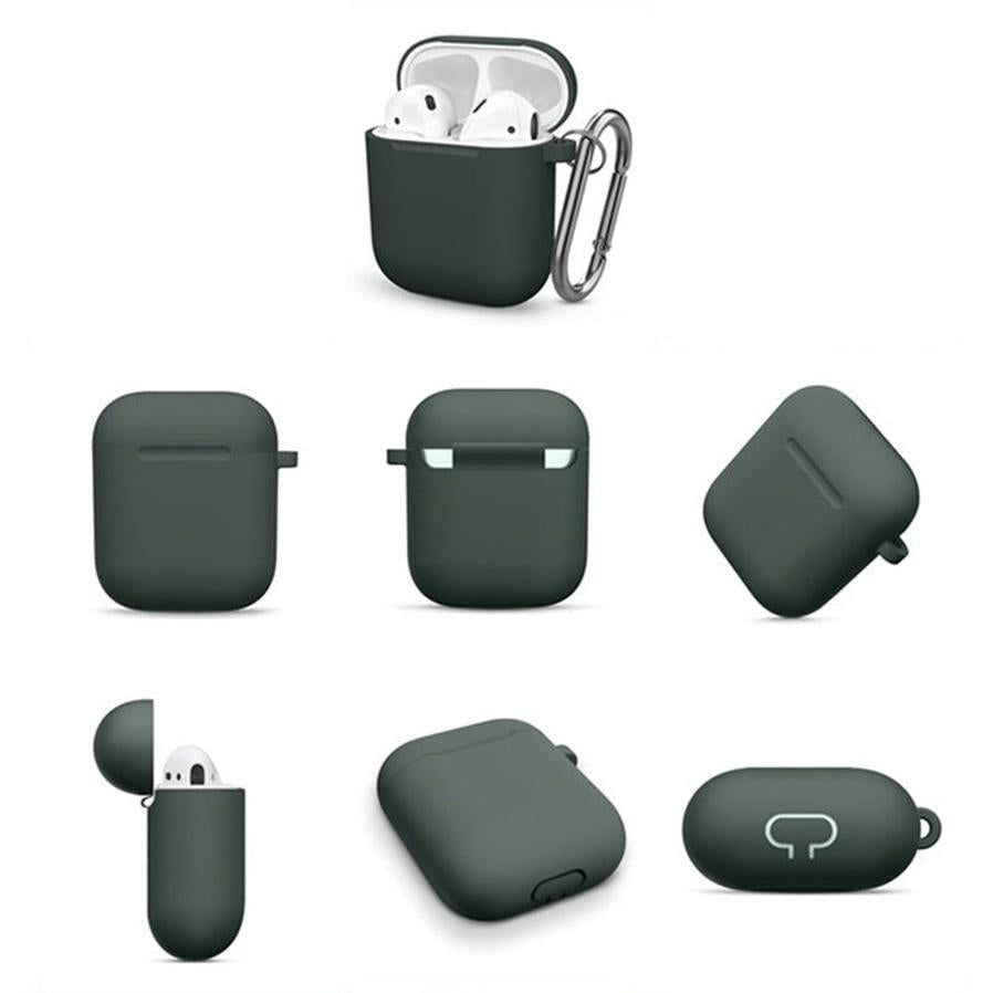 HKM-765011 Silicone Dust Plug Soft Cover Compatible with iPhone and AirPods 1/2 - Simple Design in Solid Color