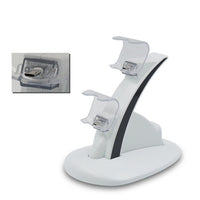 HKM-765139 Dual Charging Dock for PS4 Controllers with Blue LED Indicator
