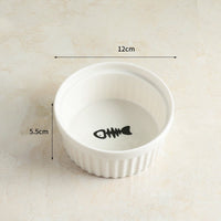 HKM-7651645 Cervical Spine Protective Ceramic Pet Bowl for Cats and Dogs - Various Stylish Designs
