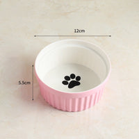 HKM-7651645 Cervical Spine Protective Ceramic Pet Bowl for Cats and Dogs - Various Stylish Designs