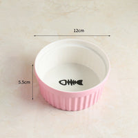 HKM-7651645 Cervical Spine Protective Ceramic Pet Bowl for Cats and Dogs - Various Stylish Designs
