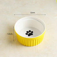 HKM-7651645 Cervical Spine Protective Ceramic Pet Bowl for Cats and Dogs - Various Stylish Designs