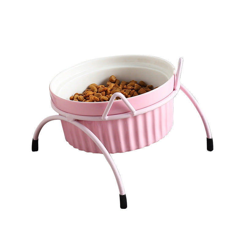 HKM-7651645 Cervical Spine Protective Ceramic Pet Bowl for Cats and Dogs - Various Stylish Designs