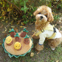 HKM-7652285 Sweet Potato Pull Toy Set for Dogs - Includes Soil Base, Peeled & Green Sweet Potatoes