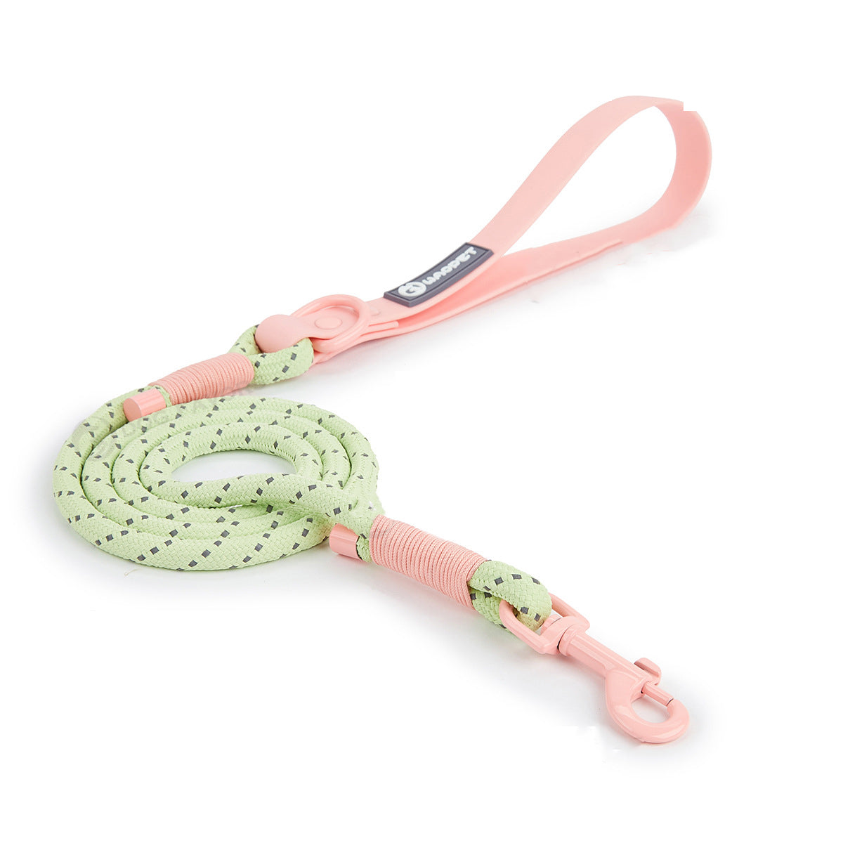 HKM-7652925 Adjustable Dog Traction Vest and Collar Set with Leash - Available in Purple and Pink