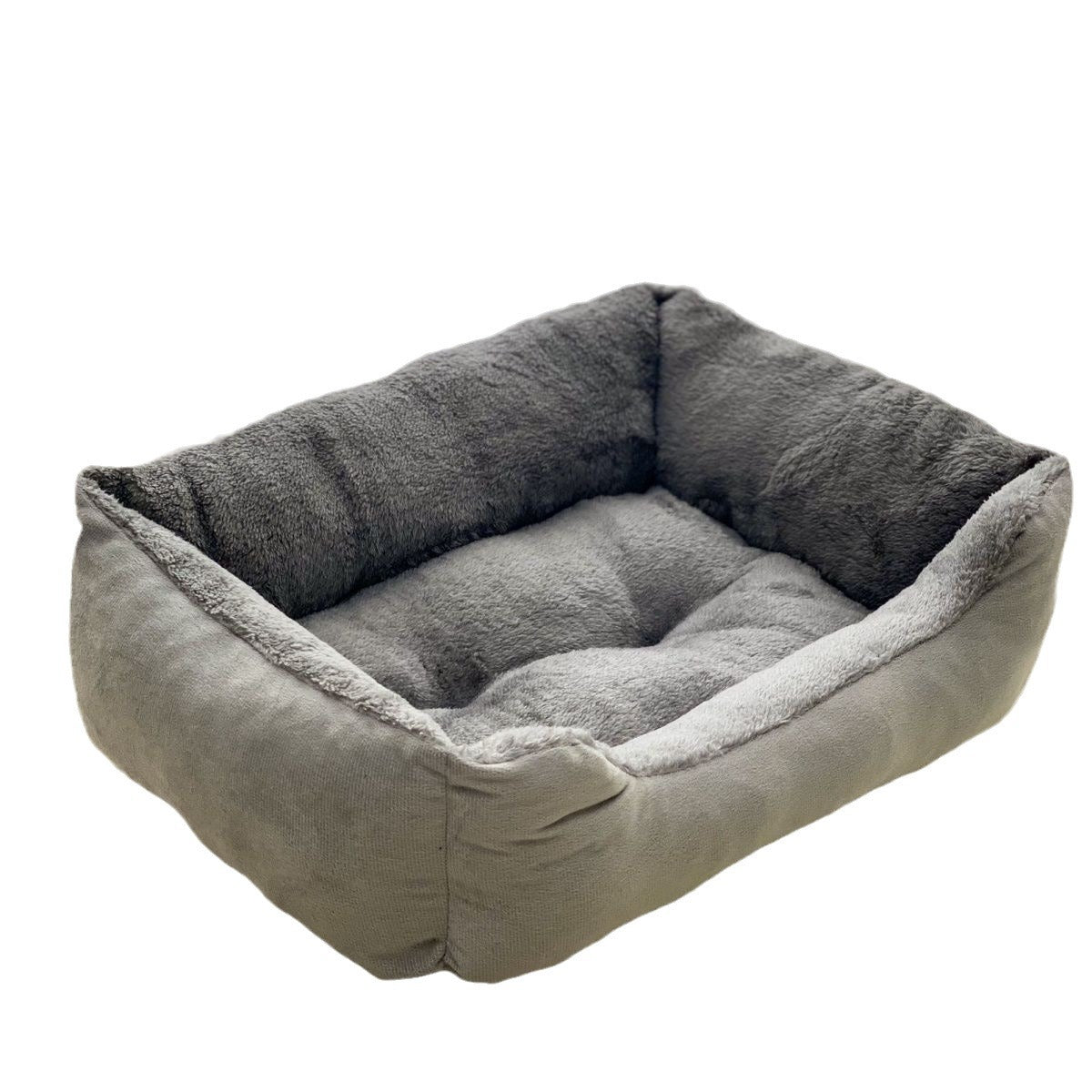 HKM-7653309 Cozy Flannel Winter Warm Pet Square Cat Nest - Multiple Sizes Available