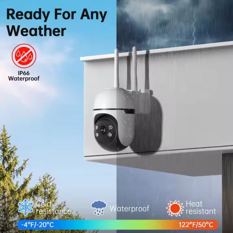 HKM-765331 3MP Mini WiFi PTZ Surveillance Camera with Remote Viewing and Motion Detection