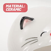 HKM-7654717 Ceramic Cat-Shaped Hamster House | Small Animal Habitat & Cooling Nest | Comfortable Hideout for Hamsters and Gerbils