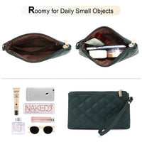 HKM-765523 Fashion Quilted Leather Geometric Briefcase and Large Tote Bag Set with USB Charging Port for Women