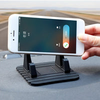 HKM-765523 Large Silicone Car Phone Holder with Non-Slip Mat and Bracket Buckles