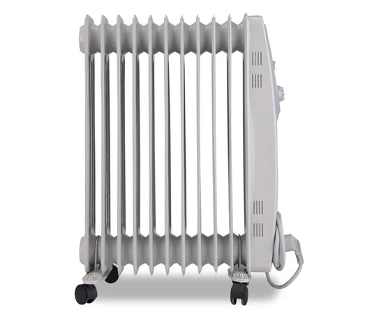 HKM-765587 1500W Portable Oil Radiant Heater with Adjustable Thermostat and Safety Features
