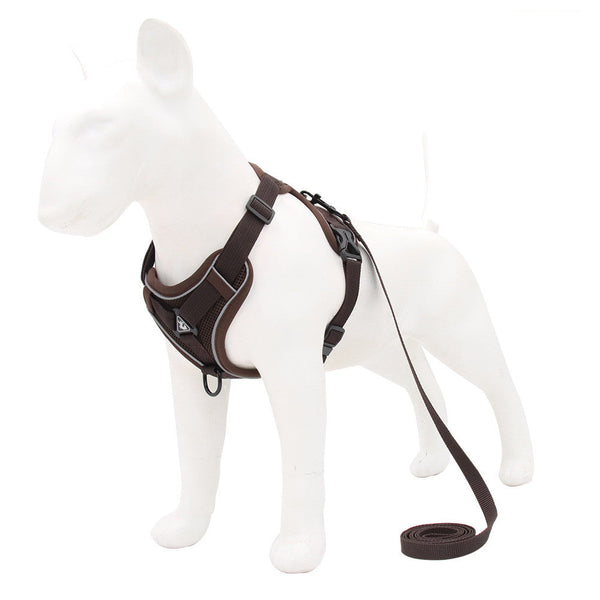 HKM-7656509 Reflective Nylon Dog Harness for Safety and Comfort - Sizes S to XL