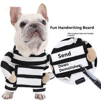 HKM-7656893 Striped Black and White Dog Halloween Costume for Pets in Various Sizes