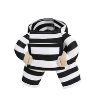 HKM-7656893 Striped Black and White Dog Halloween Costume for Pets in Various Sizes