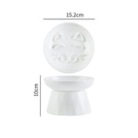 HKM-7657405 Ceramic Tall Slow Feed Cat Bowl for Spine Protection
