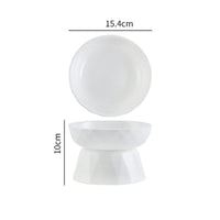 HKM-7657405 Ceramic Tall Slow Feed Cat Bowl for Spine Protection