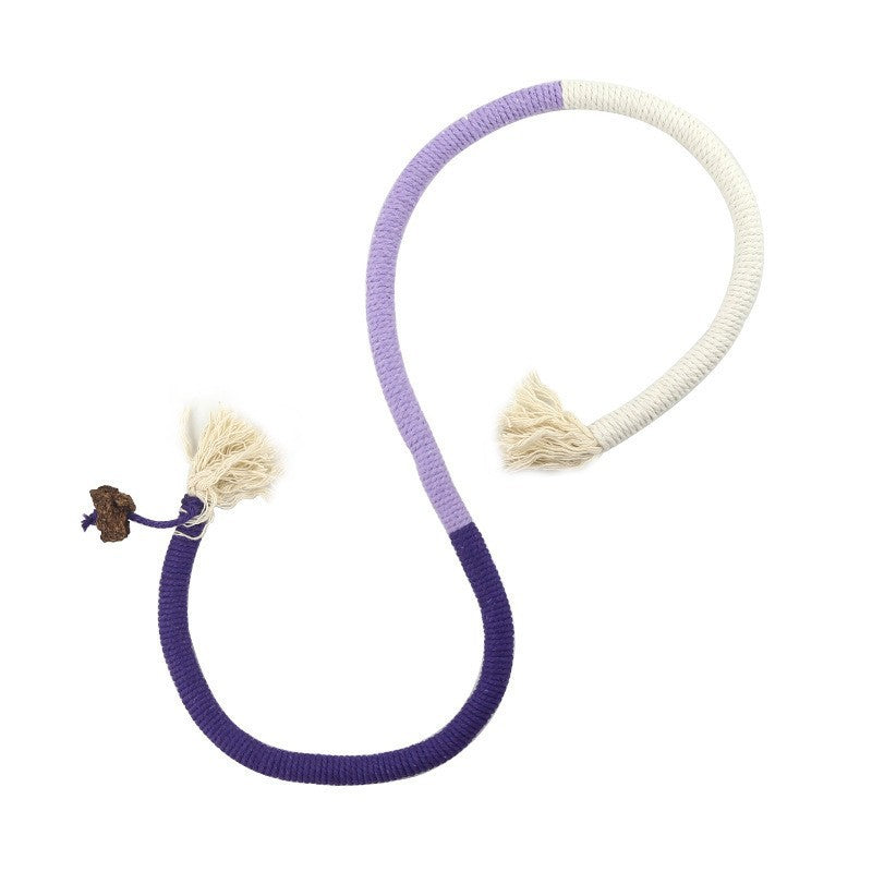 HKM-7658045 Bite-Resistant Catnip Teaser Toy Set – 3 Pieces of Colorful Cotton Rope for Cats