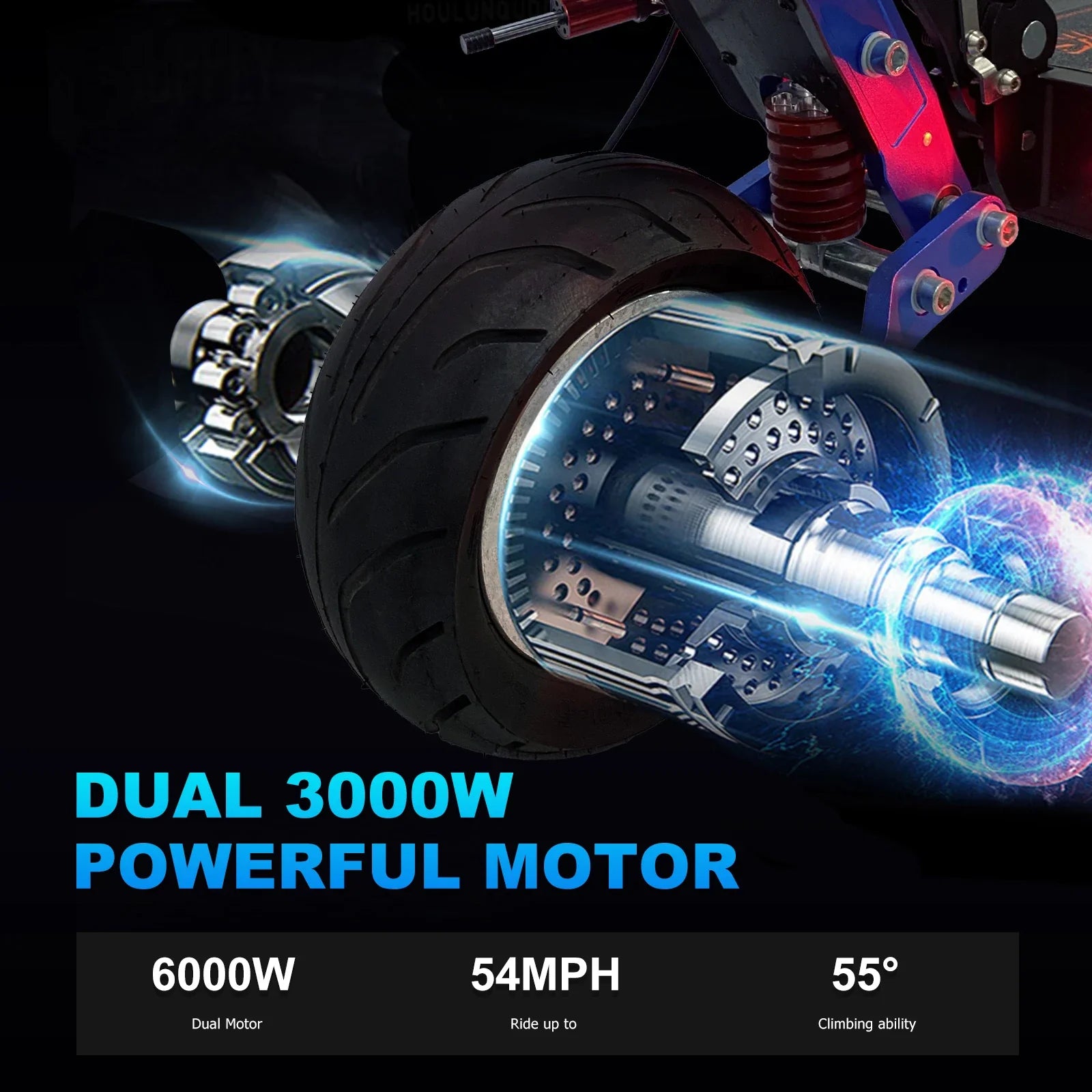 HKM-765843 ZonDoo ZO01 Pro Dual Motor Electric Scooter, 95KM/H Speed, 90-100KM Range, Foldable Design