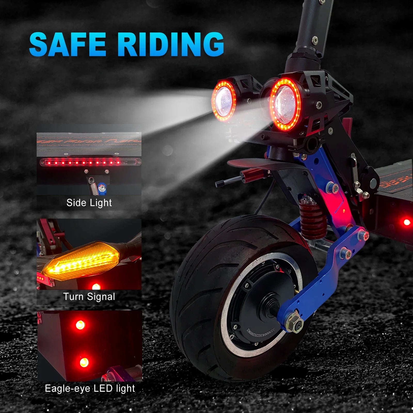 HKM-765843 ZonDoo ZO01 Pro Dual Motor Electric Scooter, 95KM/H Speed, 90-100KM Range, Foldable Design