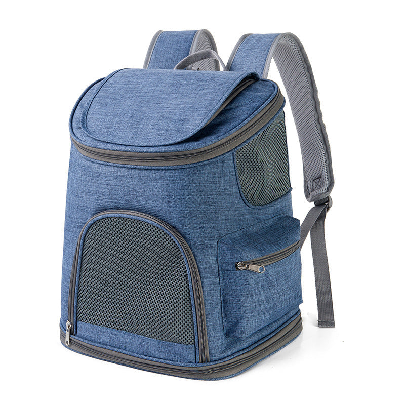 HKM-7659453 Portable Pet Backpack with Breathable Oxford Cloth and Neoprene Support