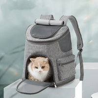 HKM-7659453 Portable Pet Backpack with Breathable Oxford Cloth and Neoprene Support