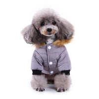 HKM-766035 Cozy Polyester Winter Coat for Pets - Available in Green, Grey, Red; Sizes S, M, L, XL