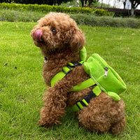 HKM-7660477 Cartoon Turtle Dog Backpack with No-Pull Harness and Large Capacity for Pets