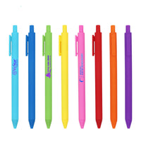 HKM-766099 Soft Touch Rubber Coated Ballpoint Pens with Custom Logo Printing