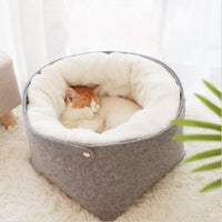 HKM-7661245 Cozy Detachable Pet Bed for Cats - Sizes S (up to 8 kg) and M (up to 15 kg)