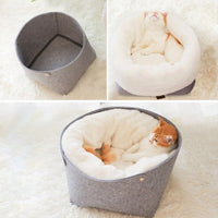HKM-7661245 Cozy Detachable Pet Bed for Cats - Sizes S (up to 8 kg) and M (up to 15 kg)