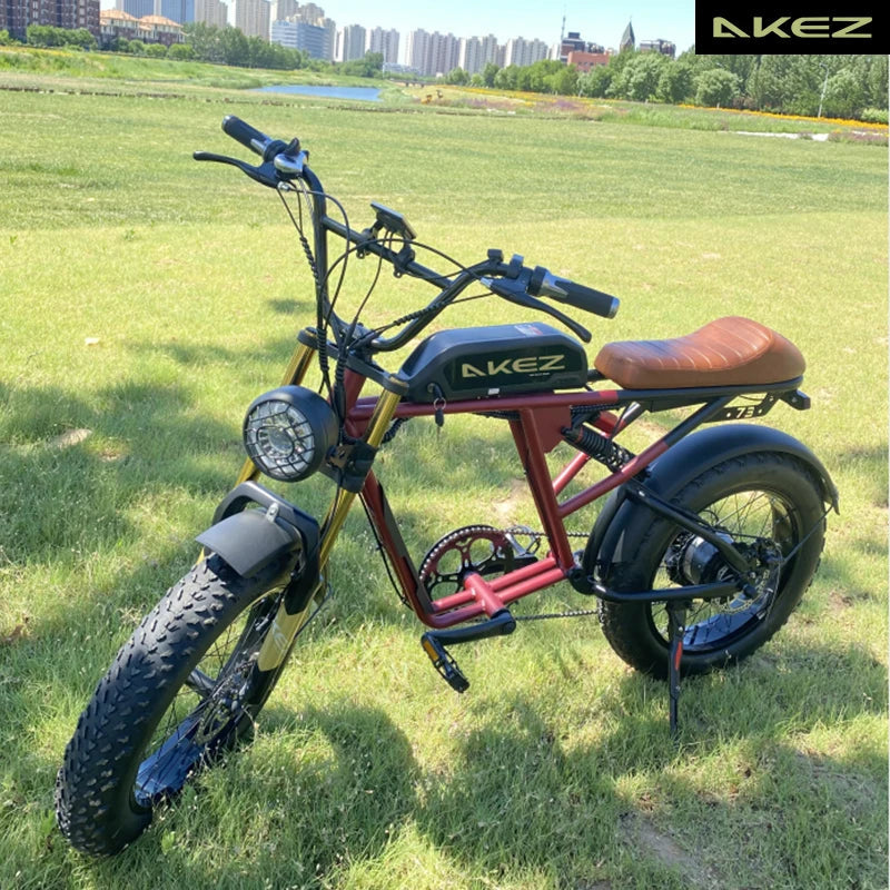 HKM-766291 Akez S2 48V 26Ah 750W All-Terrain Electric Mountain Bike with Dual Suspension and 7-Speed Gears
