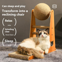 HKM-7663165 Extra Large Sisal Cat Scratch Board - Durable Vertical Scratching Toy for Stress Relief