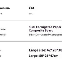 HKM-7663165 Extra Large Sisal Cat Scratch Board - Durable Vertical Scratching Toy for Stress Relief