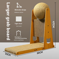 HKM-7663165 Extra Large Sisal Cat Scratch Board - Durable Vertical Scratching Toy for Stress Relief