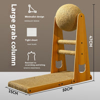 HKM-7663165 Extra Large Sisal Cat Scratch Board - Durable Vertical Scratching Toy for Stress Relief