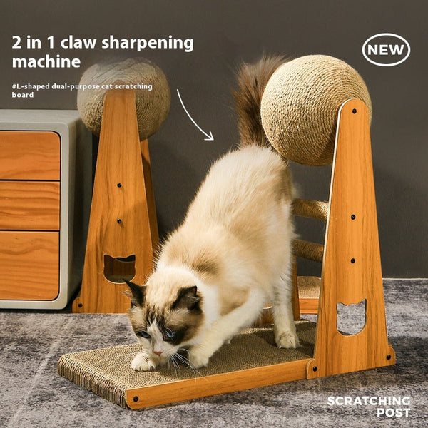 HKM-7663165 Extra Large Sisal Cat Scratch Board - Durable Vertical Scratching Toy for Stress Relief