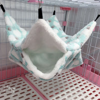 HKM-7664573 Cozy Double Mezzanine Hammock for Small Pets - Ideal for Squirrels, Hamsters, and More