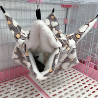 HKM-7664573 Cozy Double Mezzanine Hammock for Small Pets - Ideal for Squirrels, Hamsters, and More