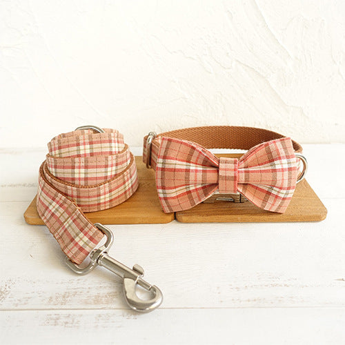 HKM-7665213 Bowknot Polyester Dog Leash Set