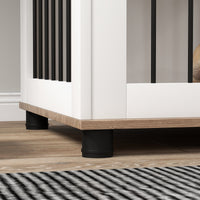 HKM-7666621 Dog Kennel Furniture Side Table with Lockable Door for Small to Medium Pets