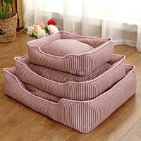 HKM-7667005 Cotton and Linen Striped Pet Nest in Various Sizes and Colors